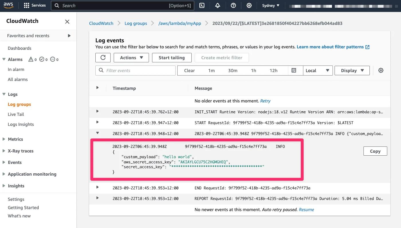 Maskelenmiş Log Örneği