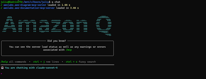 Amazon Q Chat Interface